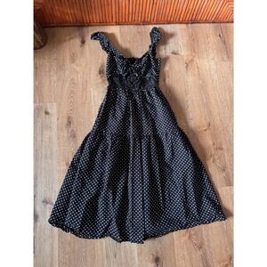 Fabrique designed by Pablo Erroz Black Polka Dot Midi Dress Size‎ XS